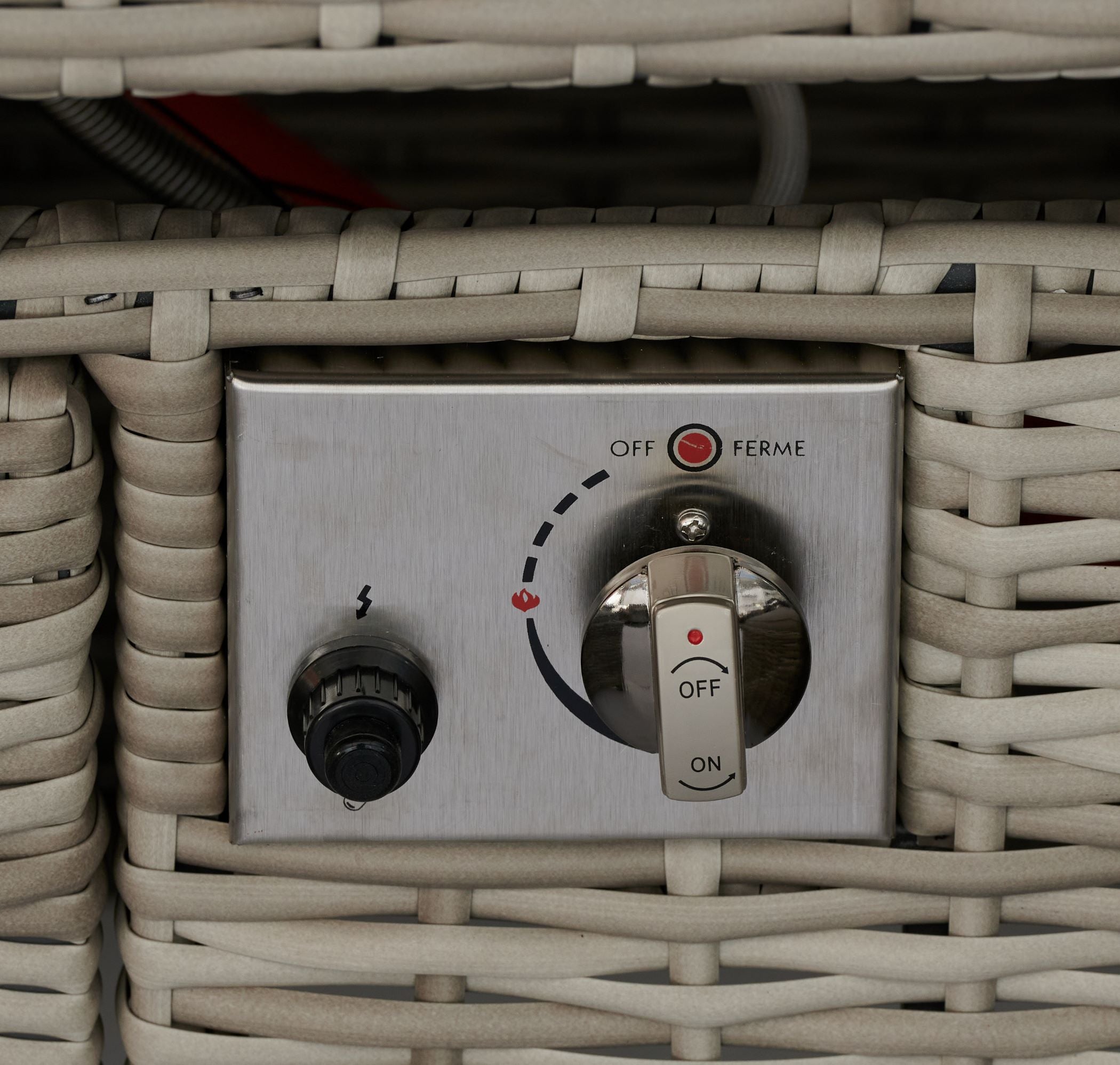 #3033 - π₯ Havana Luxury Corner Set with Fire Pit Table β Two-Tone Grey Rattan