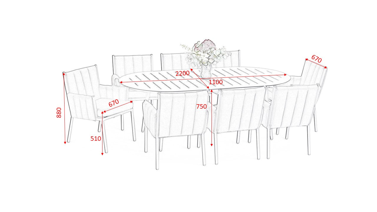 #8006/8007 - E4347/E4389 - Leela 8 Seater Dining Set ๐ฝ๏ธ๐ฟ