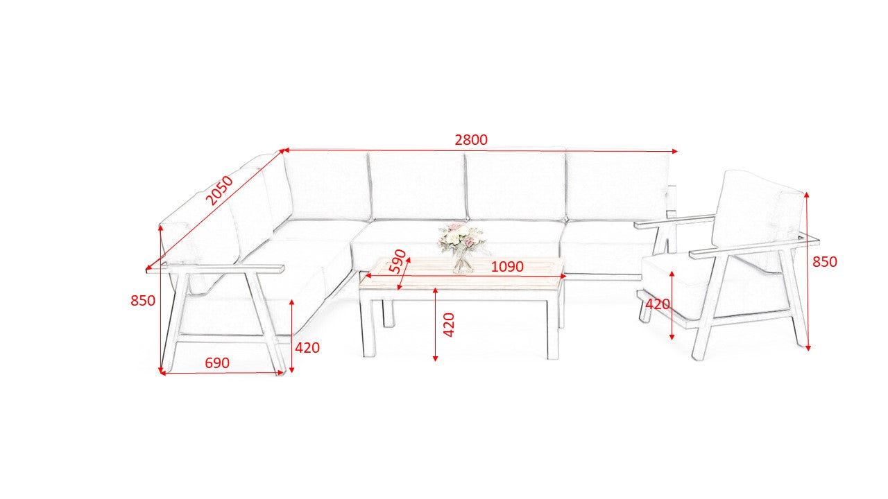#8001 - ES4358 - Lola Corner Garden Set ๐๏ธ๐