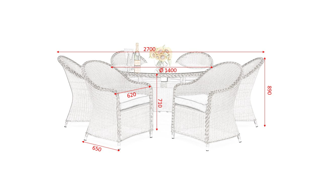 #2024 - Florida 6 Seater Luxury Dining Set π΄πͺπ½οΈ