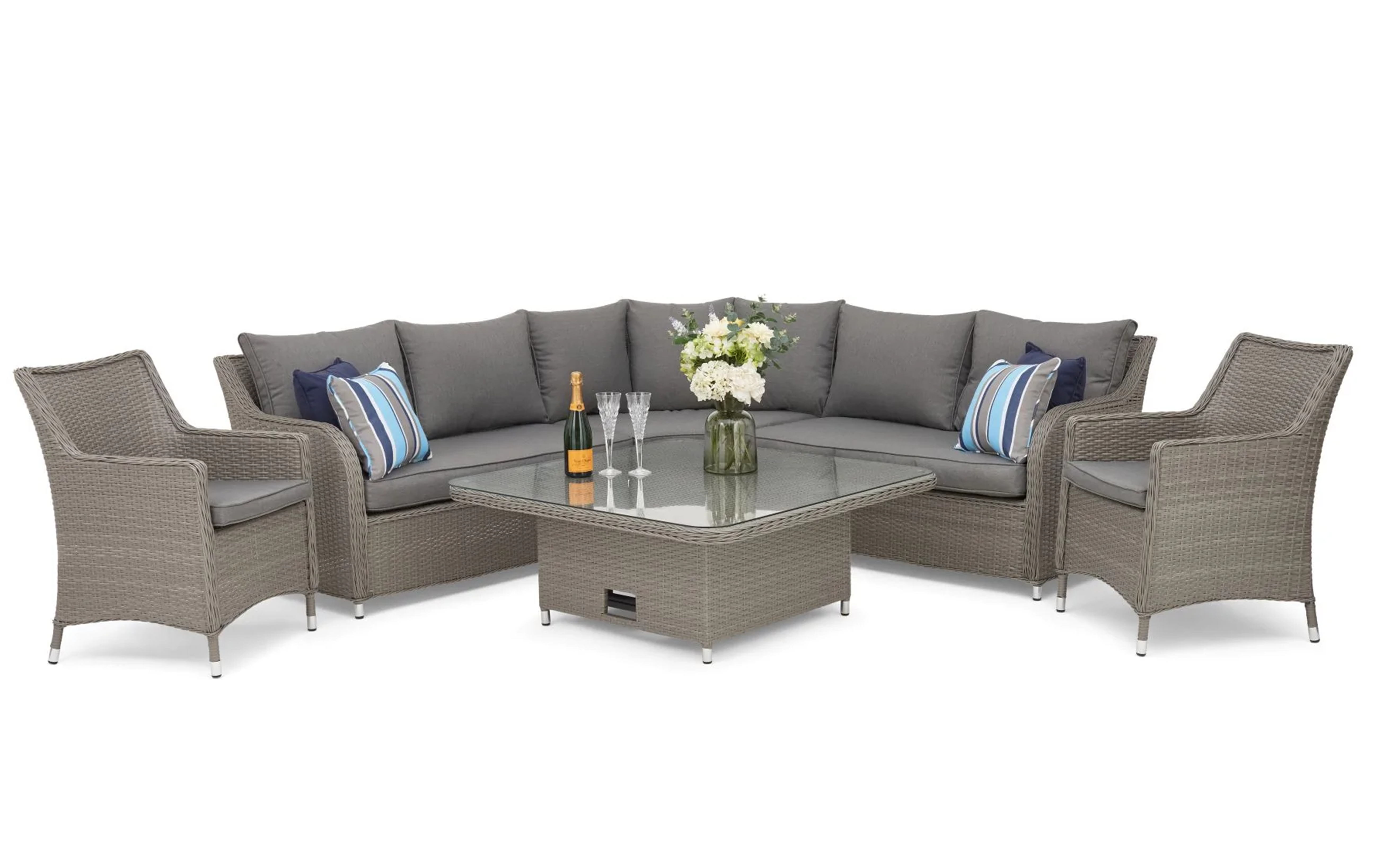 #2029 - 🌴 FLORIDA LARGE CORNER SET WITH ARMCHAIRS – SUMMER READY!