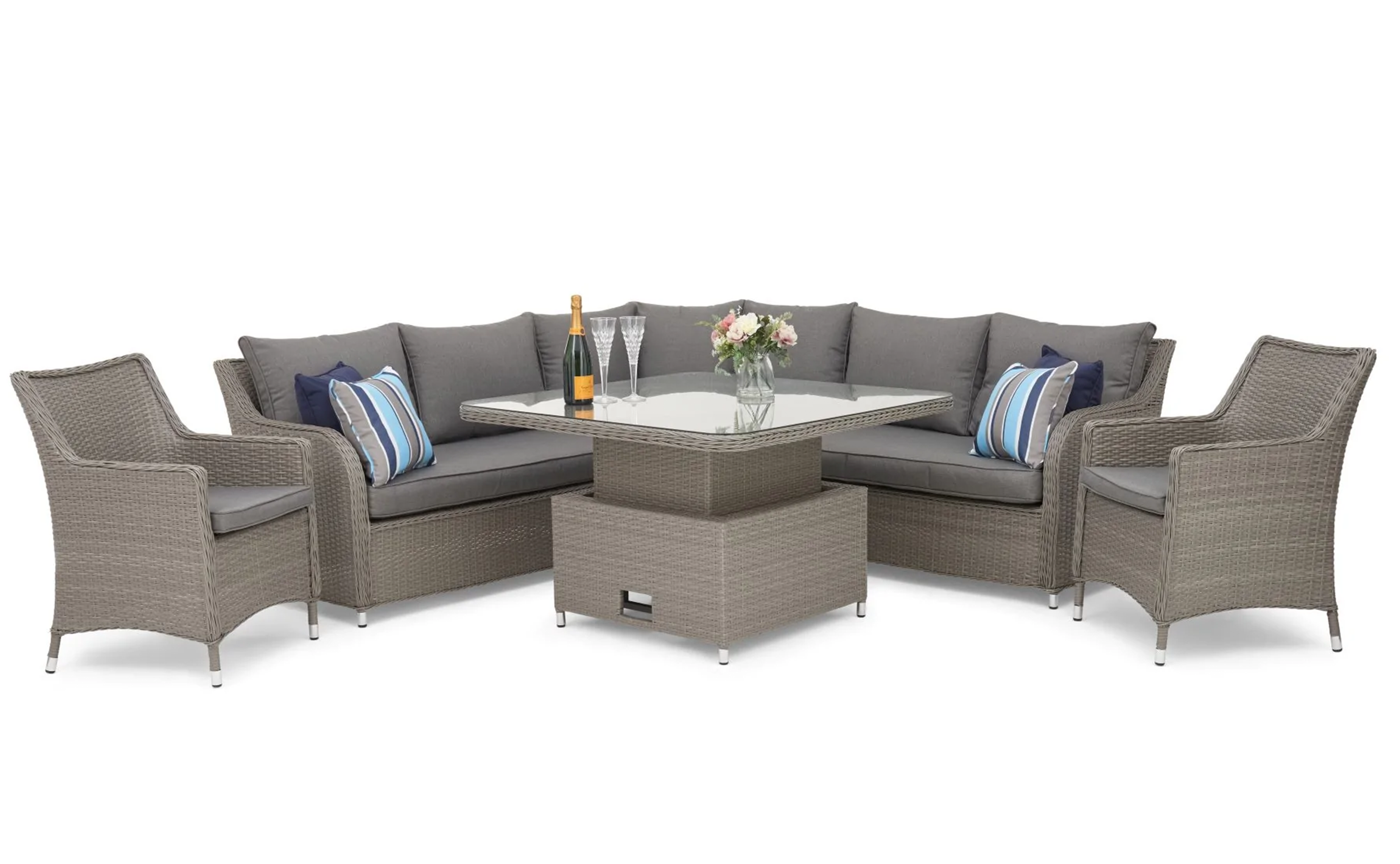 #2029 - 🌴 FLORIDA LARGE CORNER SET WITH ARMCHAIRS – SUMMER READY!