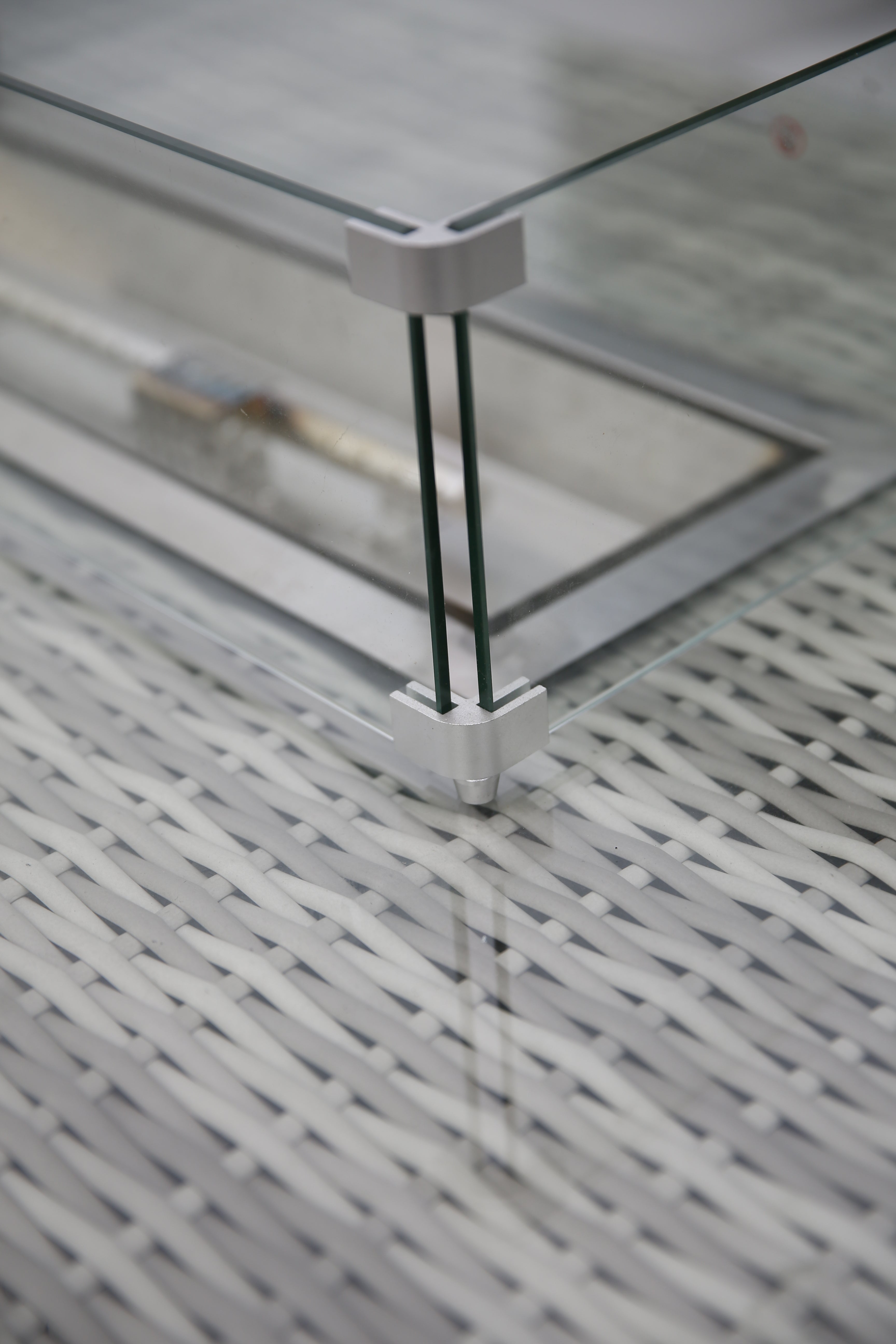 #3033 - π₯ Havana Luxury Corner Set with Fire Pit Table β Two-Tone Grey Rattan