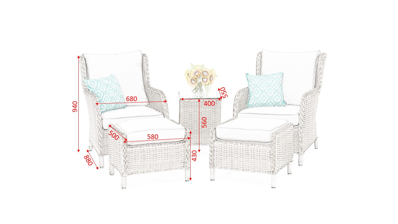 #3020 - ๐ Havana Armchair Set โ Compact Comfort & Style! ๐