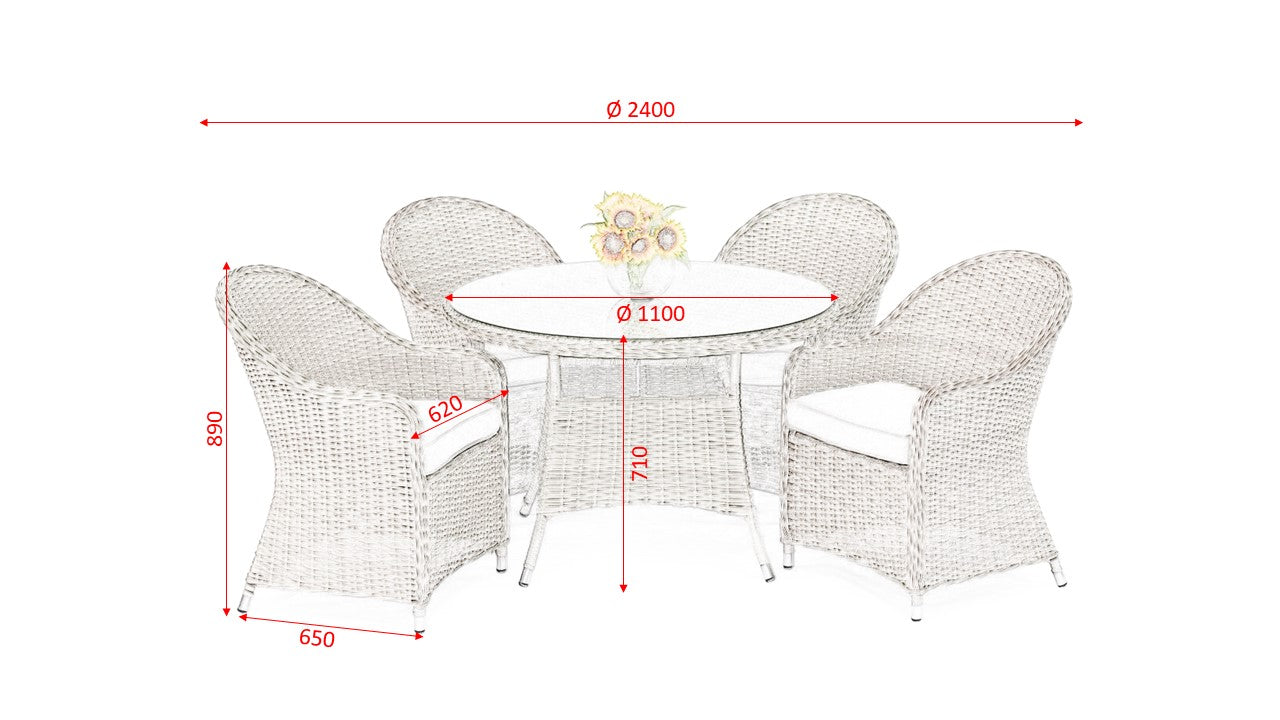 #3023 - Havana 4-Seater Dining Set π΄π