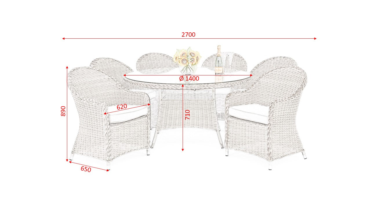 #3024 - Havana 6 Seater Dining Set πΏπ½οΈ