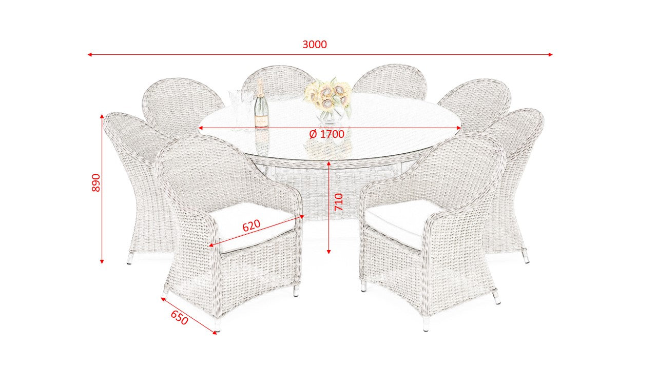 #3025 - Havana 8-Seater Dining Set π½οΈπΏ