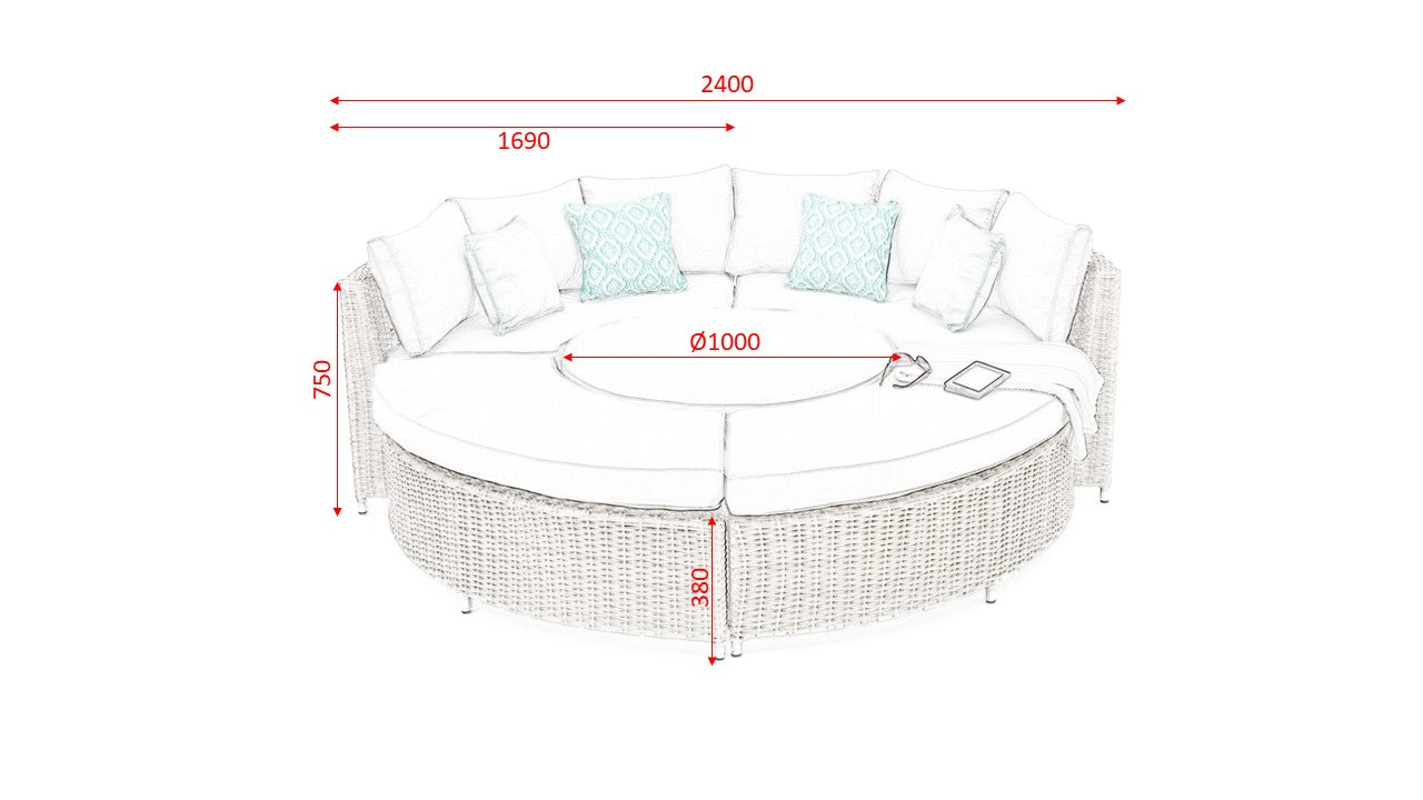 #3028 - ☀️ Havana Large Modular Daybed – The Ultimate Outdoor All-Rounder!