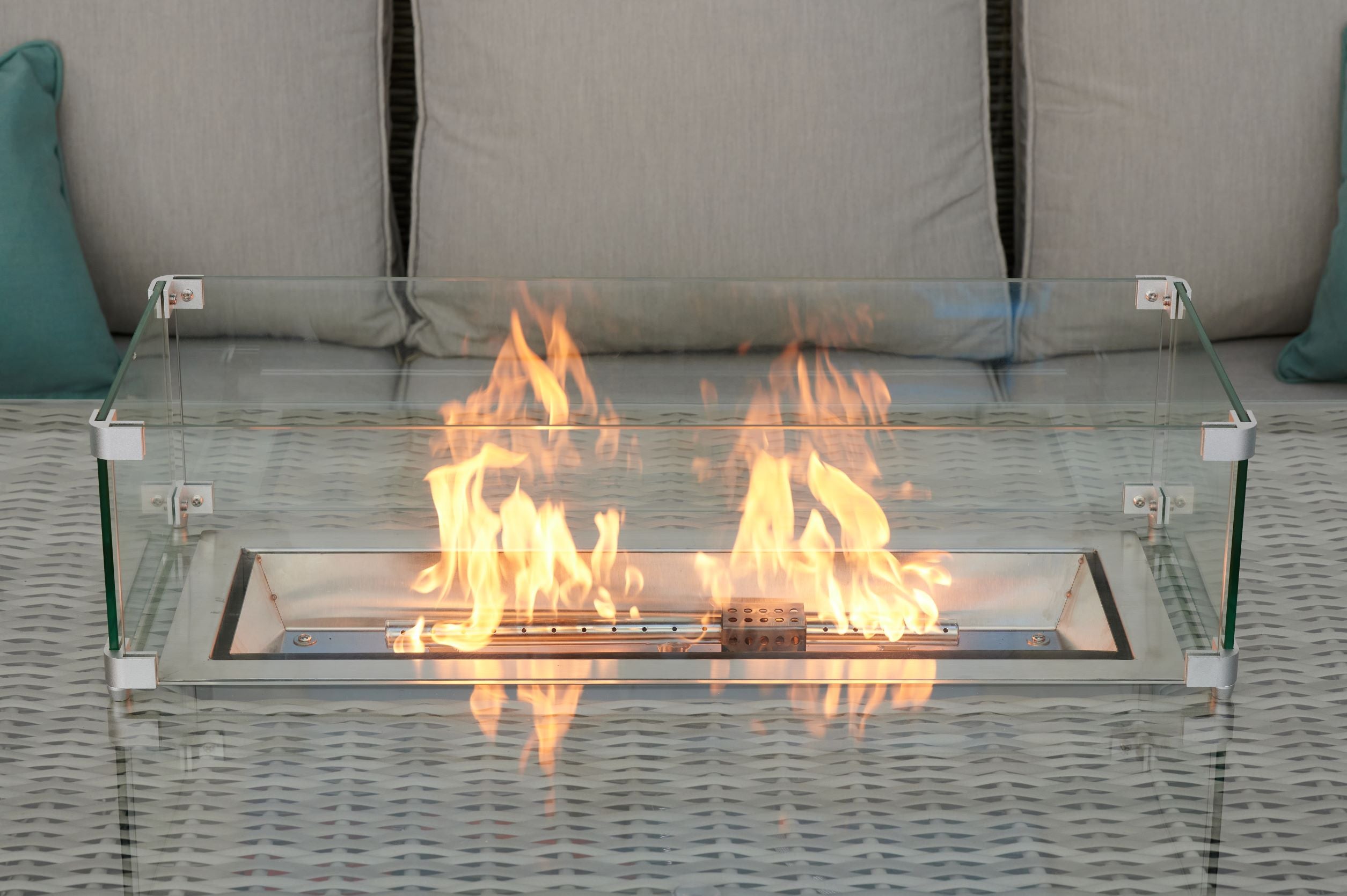 #3034 - π₯ Havana Luxury Reclining Sofa Set with Fire Pit Table