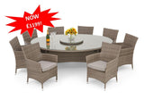 #1025 - Barbados 8-Seater Oval Dining Set 🍽️🌺