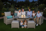 #3034 - 🔥 Havana Luxury Reclining Sofa Set with Fire Pit Table