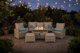 #3034 - 🔥 Havana Luxury Reclining Sofa Set with Fire Pit Table