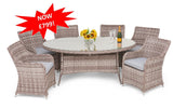 #6002 - Venice 6 Seater Oval Dining Set