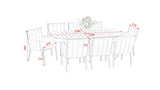 #8006/8007 - E4347/E4389 - Leela 8 Seater Dining Set