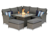 #2033 - Florida 'Emperor' Corner with Fire Pit Table