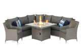 #2035 - Florida Large Corner with Armchairs and Fire Pit Table