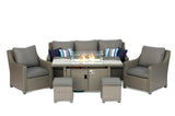 #2036 - Florida Large Sofa Set with Fire Pit Table