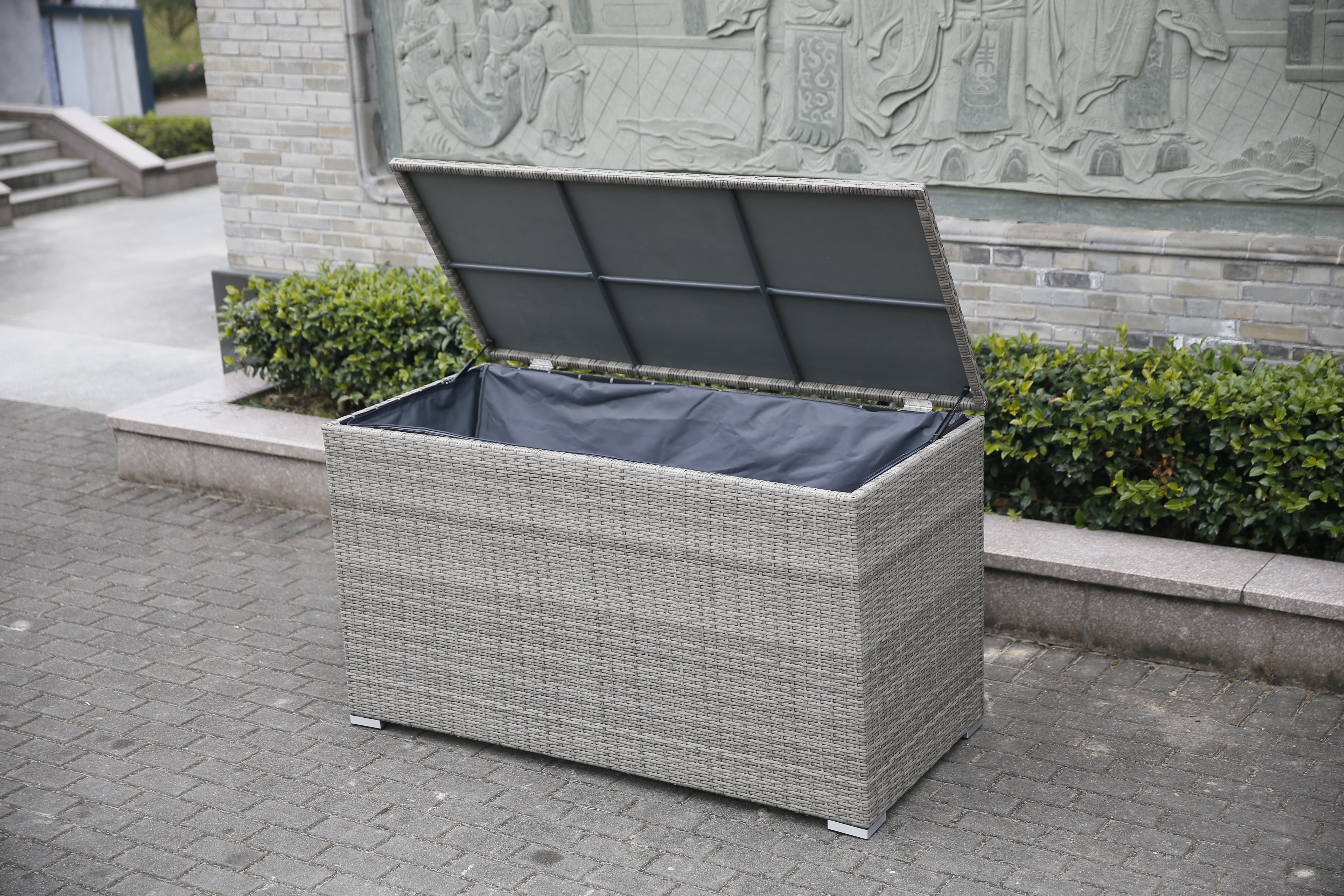 Waterproof Rattan Storage Waterproof Garden Cushion Box 1031