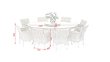#5004 - Rome 8 Seater Oval Dining Set
