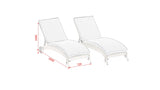 #5009 - Rome Pair of Sun Loungers with Wheels
