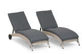 #5009 - Rome Pair of Sun Loungers with Wheels